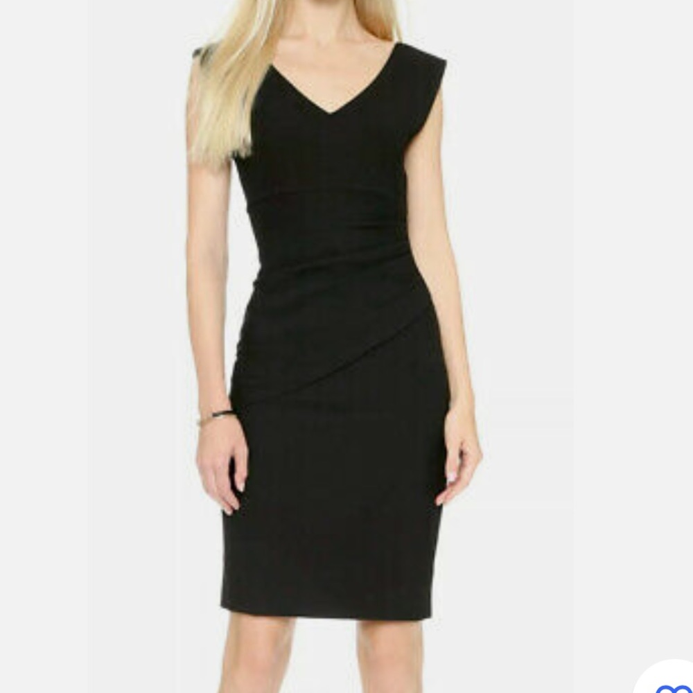 DVF Diane von Furstenburg black sheath dress